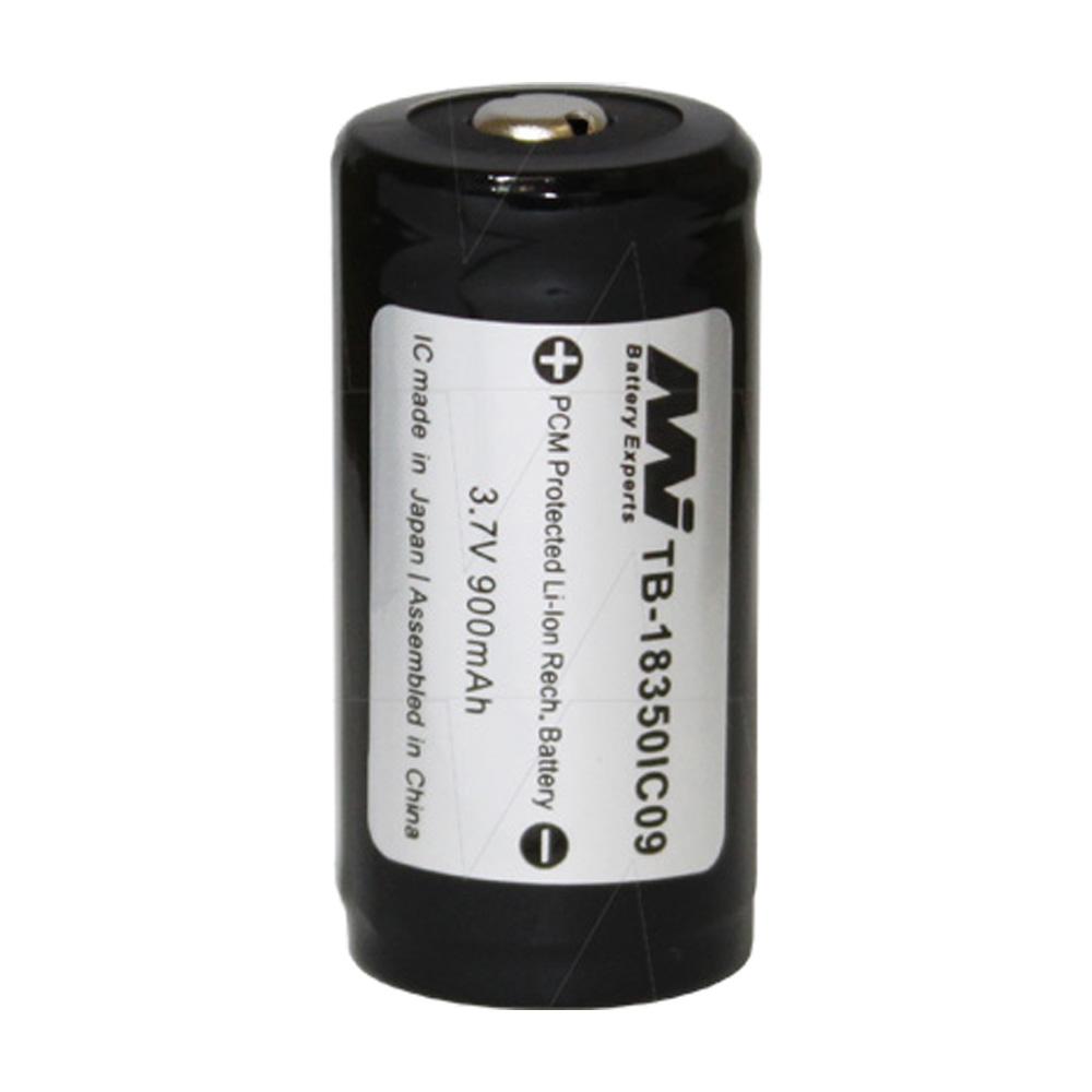 MI 3.7V 18350 size 900mAh Li-ion Cell + PCM Protection