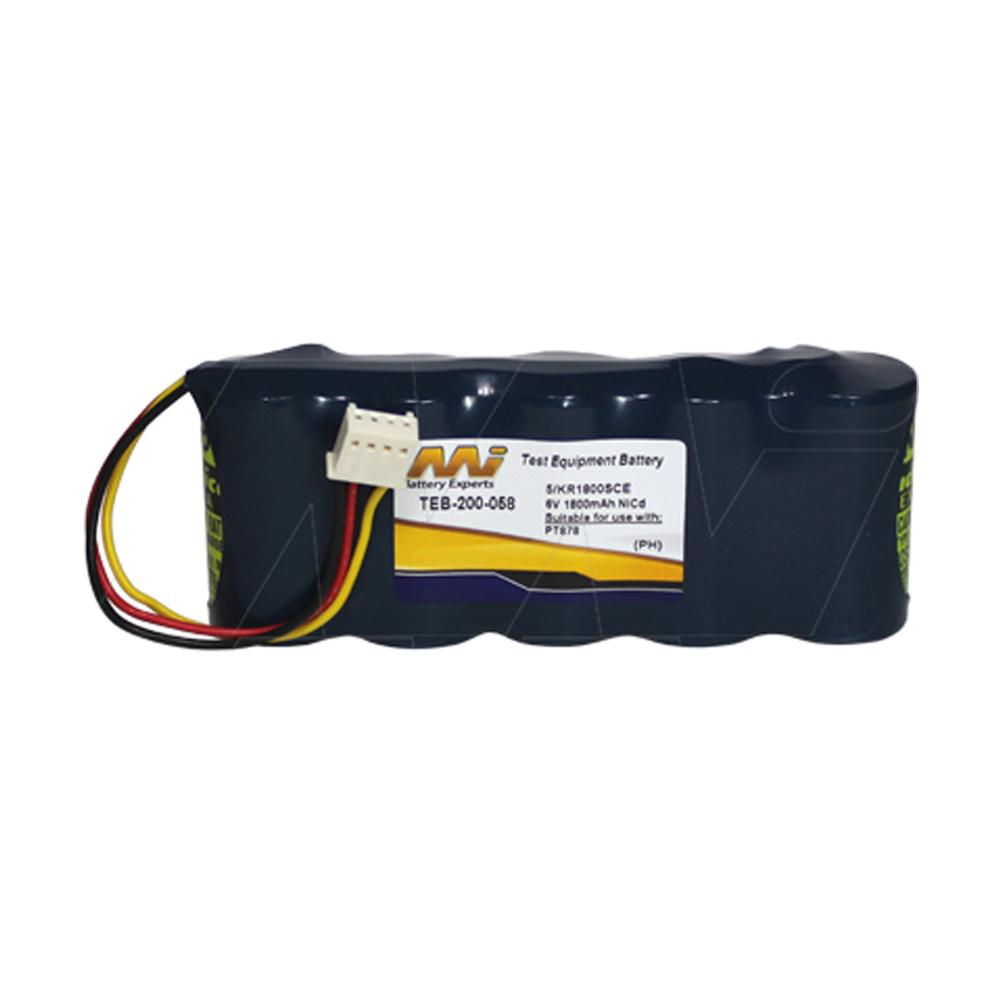 MI 6V 1800mAh NiCd Test Eqpt Batt GE Panametrics PT878