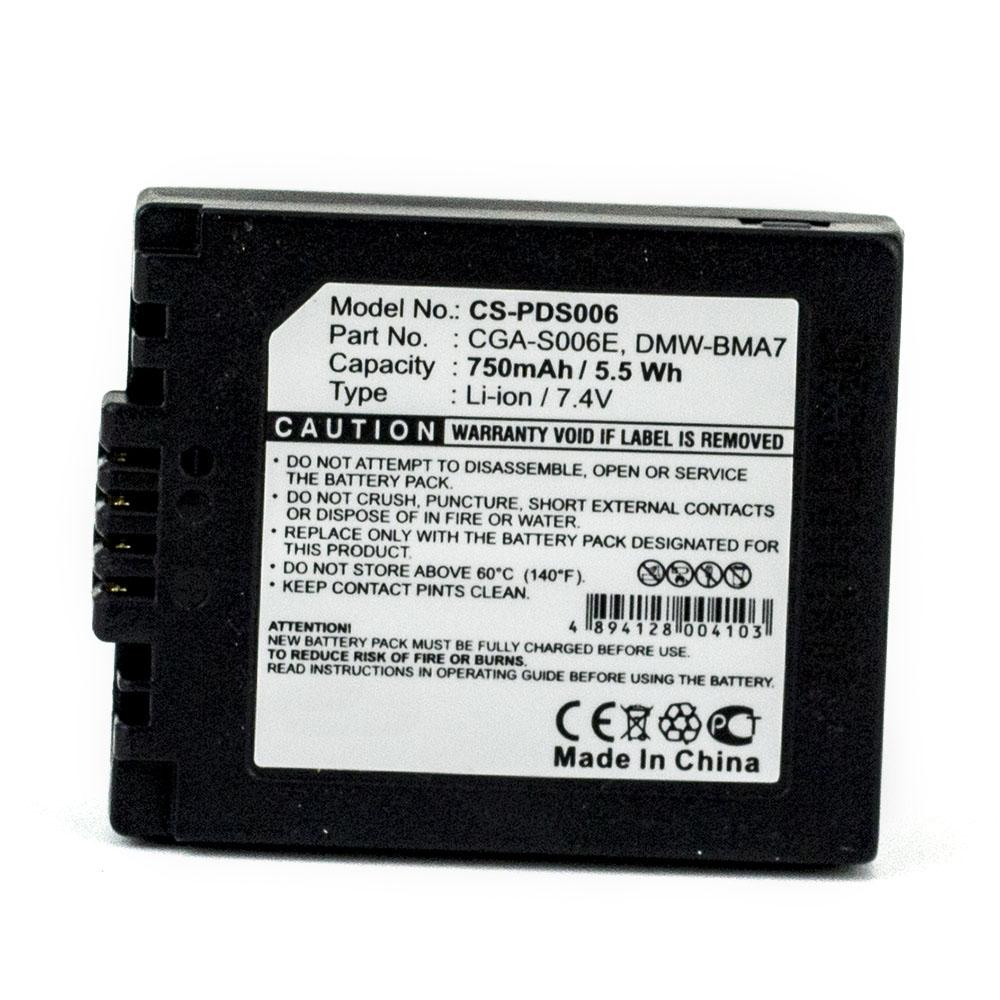 [CPAN3551] Panasonic CGA-S006E 7.4V 750mAh Li-ion CPAN3551