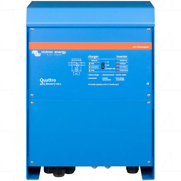 Quattro Inverter & SLA/LiFePO4 Charger 48V 8000VA 110A - 100A TRANSFER SWITCH