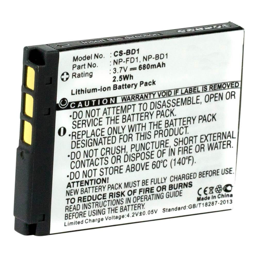 Sony NP-FD1; NP-BD1 3.7V 680mAh Li-ion