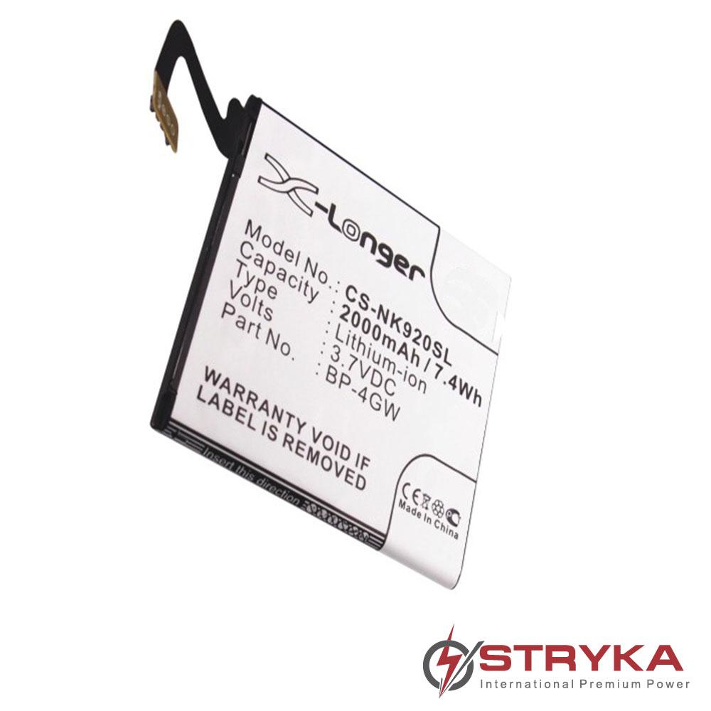 [PNOK9577] Stryka Battery to suit NOKIA Lumia 920 3.7V 2000mAh Li-Pol