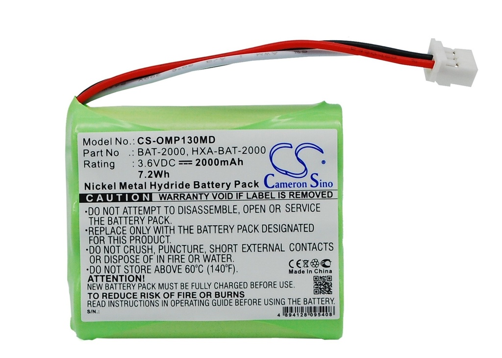 Stryka Battery to suit OMRON HXA-BAT-2000 3.6V 2000mAh NiMH
