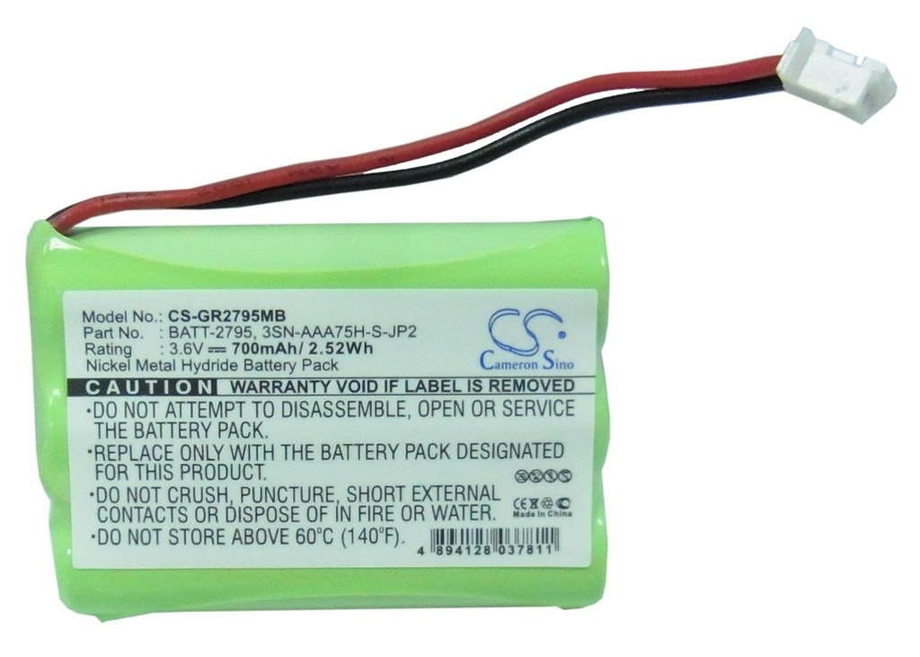 [HORI2034] Stryka Battery to suit ORICOM SC700 3.6V 700mAh NiMH