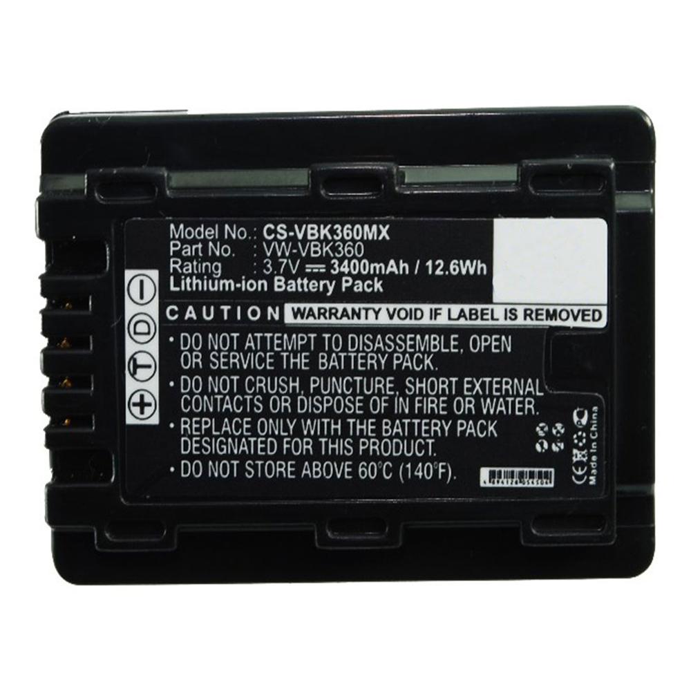 [CPAN9478] Stryka Battery to suit PANASONIC VW-VBK360 3.7V 3400mAh Li-ion