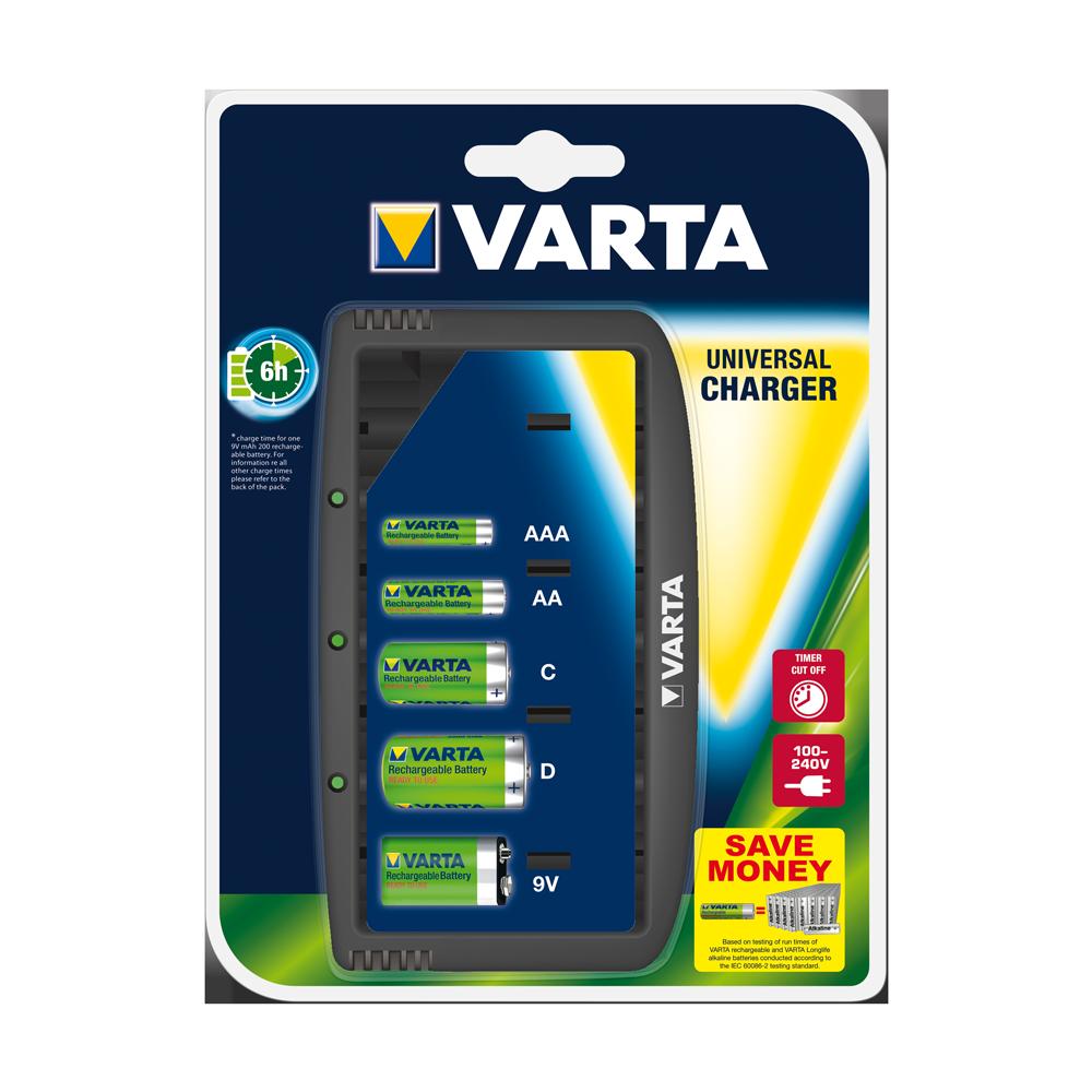 Universal Charger, Charges AA, AAA, C, D, 9V