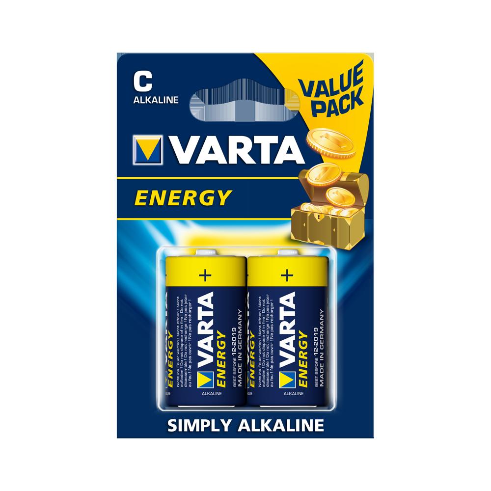 VARTA Energy Alkaline Batteries C 2 Pack