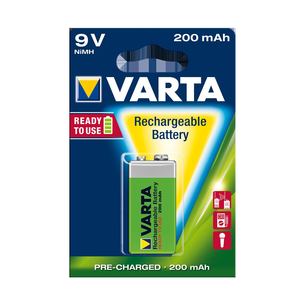 VARTA Ready 2 Use 200mAh 9V Ni-MH Battery 1 Pack