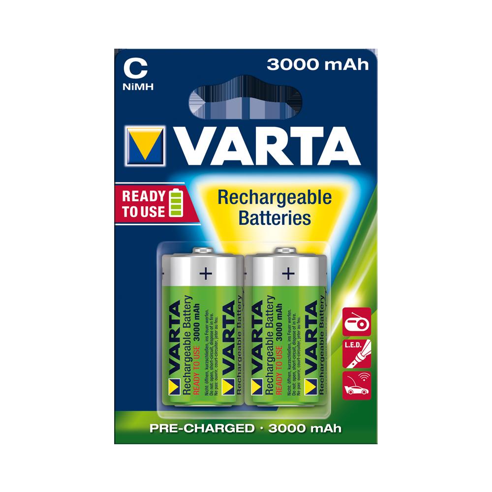 VARTA Ready 2 Use 3000mAh C Ni-MH Batteries 2 Pack