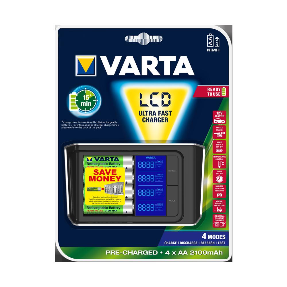 VARTA Ultra Fast AA - AAA LCD Battery Charger - SUPPLIER DELETED, NO LONGER AVAILABLE