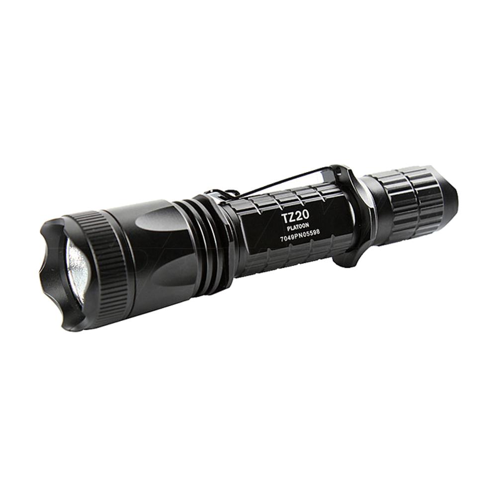 XTAR TZ20-U2 Platoon 820 lumen professional tactical style flashlight fitted with CREE XM-L LED