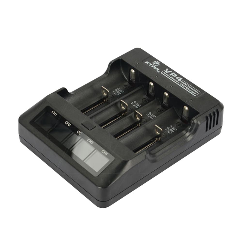 XTAR VP4 1-4 Cell Lithium Ion Battery Charger with Real Time LCD Display